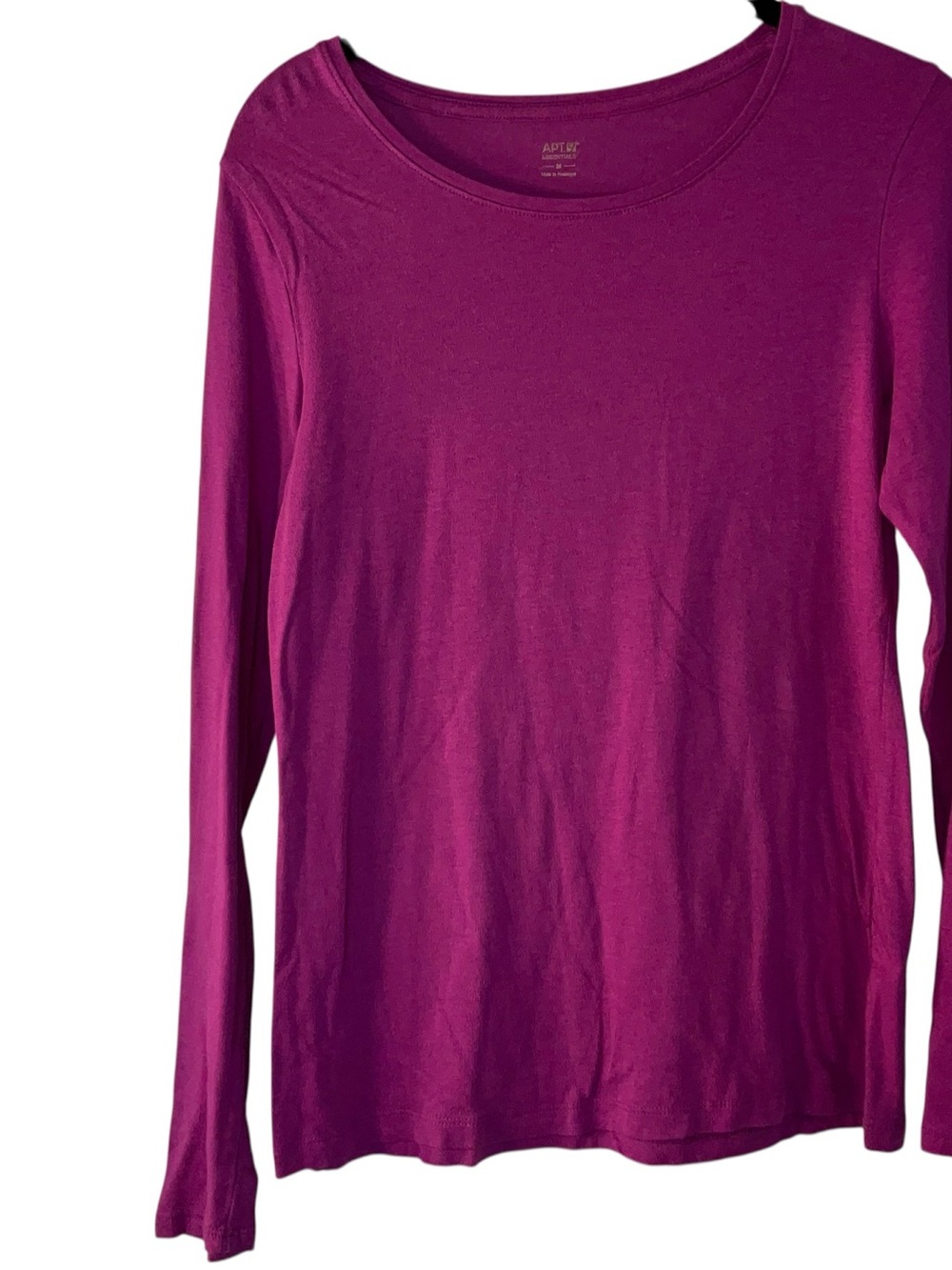 Apt. 9 Women's Long-Sleeve Crew Neck Top - Magenta
